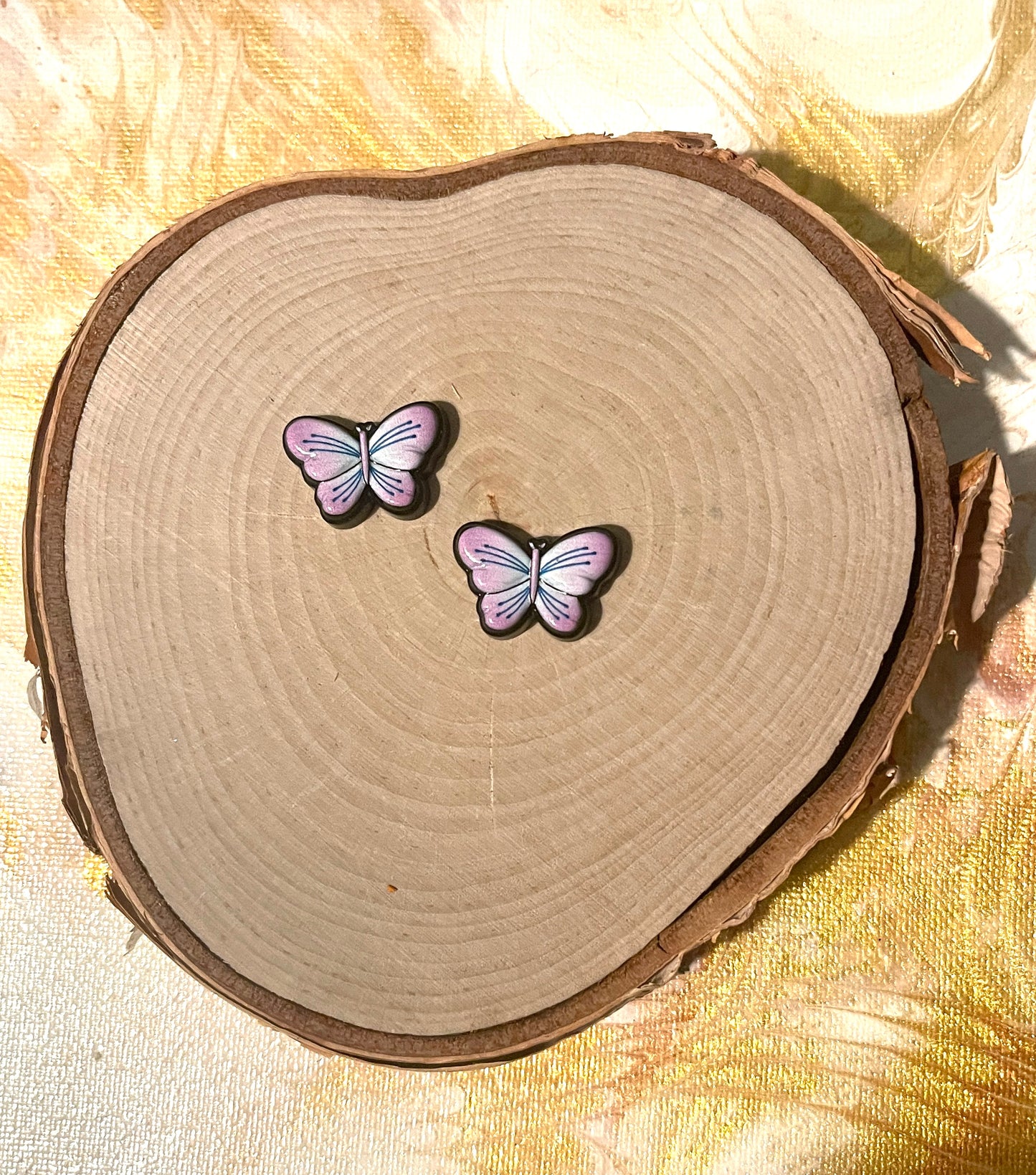 Vibrant Purple, outline in black Butterfly EarringsPink tiful of LOVE