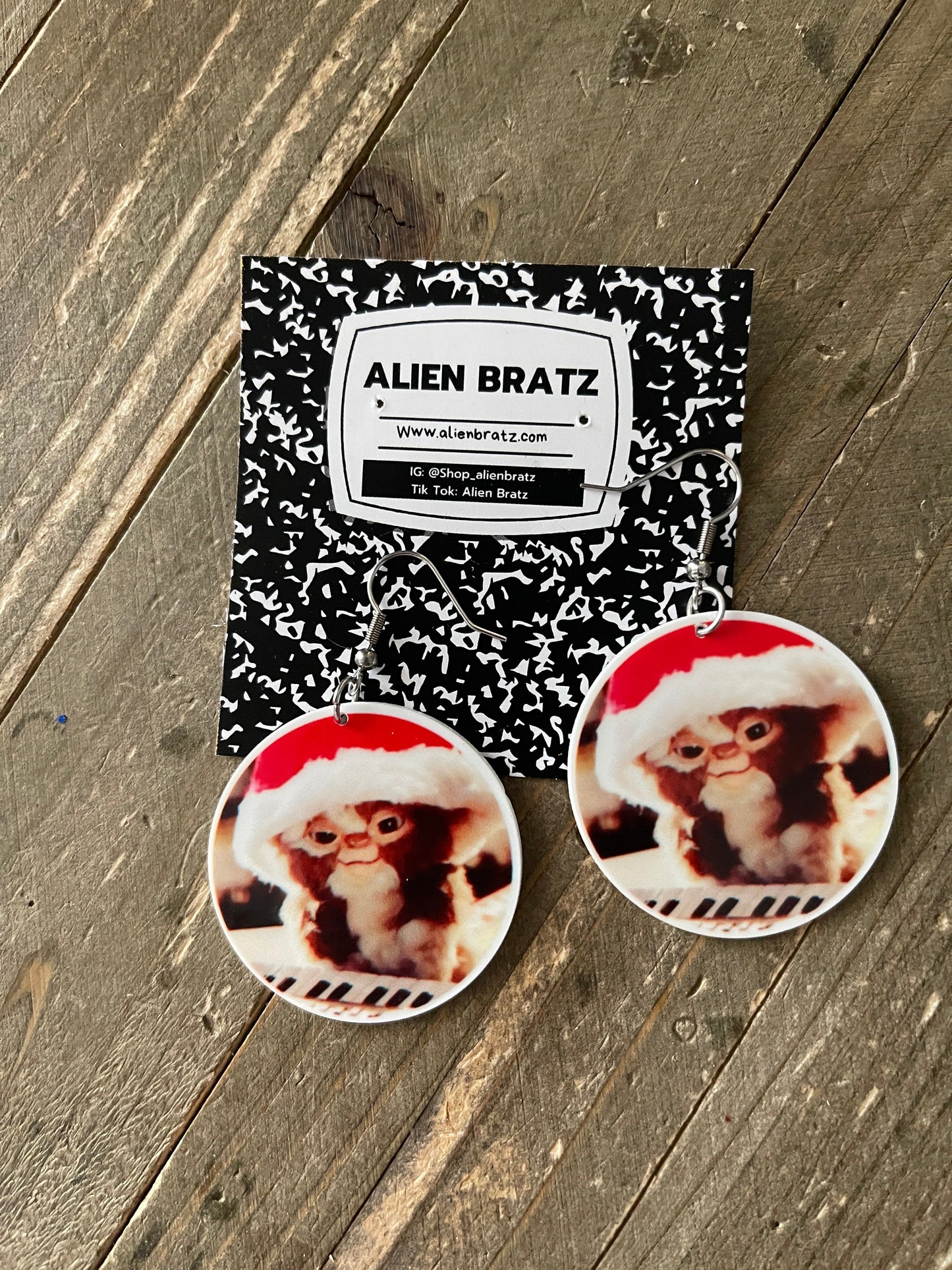 Christmas Gremlins Gizmo Wire EarringsPink tiful of LOVE