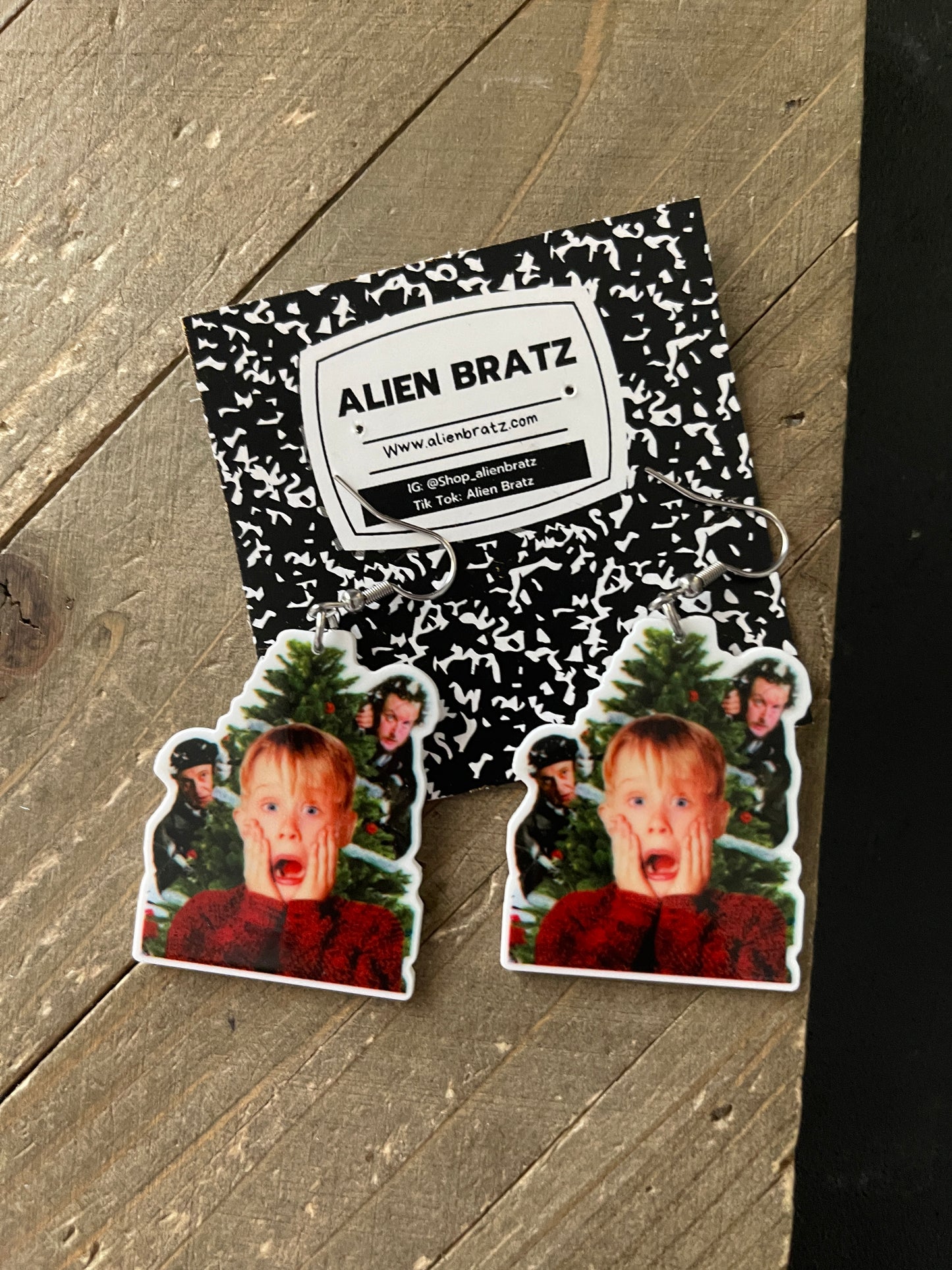 Home Alone Wire EarringsPink tiful of LOVE