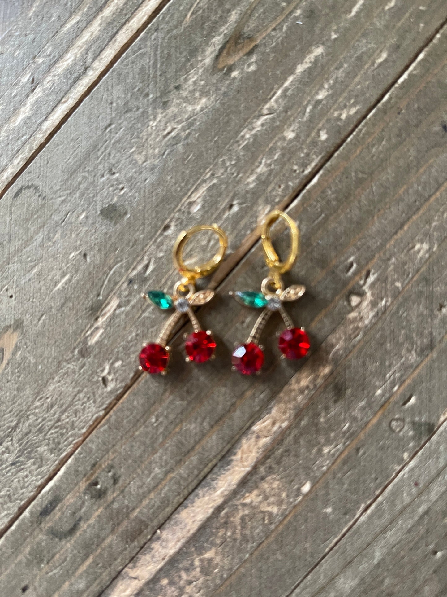 Rhinestone Cherry EarringsPink tiful of LOVE