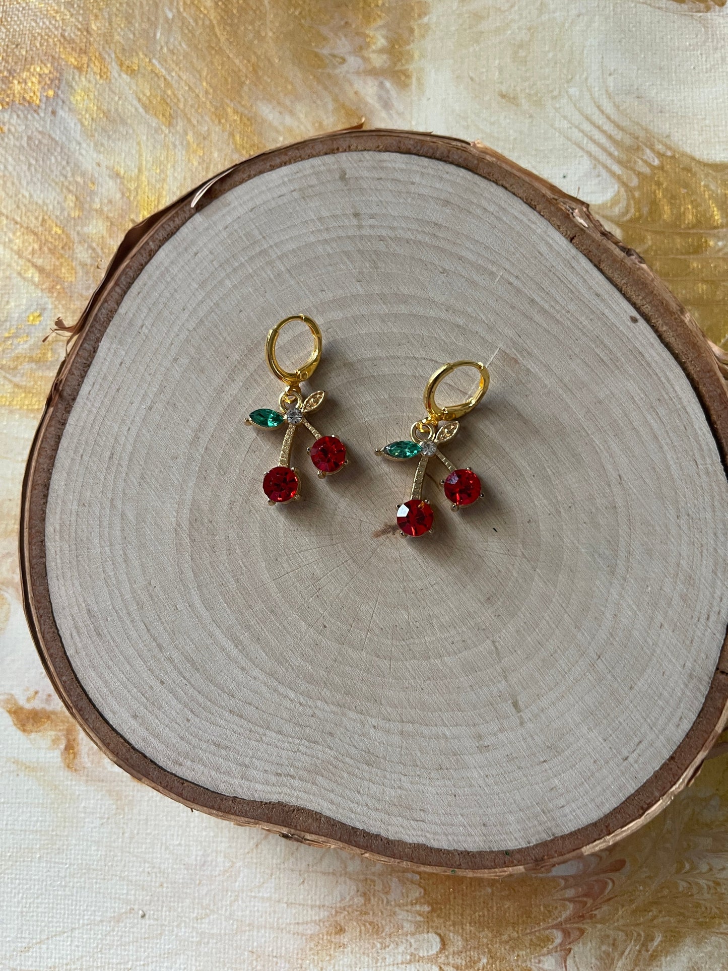Rhinestone Cherry EarringsPink tiful of LOVE
