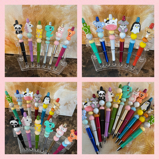 Cute Animal Collection Beadable PensPink tiful of LOVE