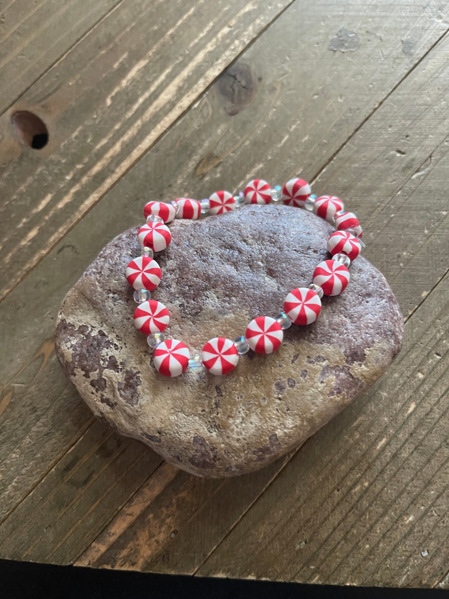 Peppermint Beaded Elastic/Stretch BraceletPink tiful of LOVE