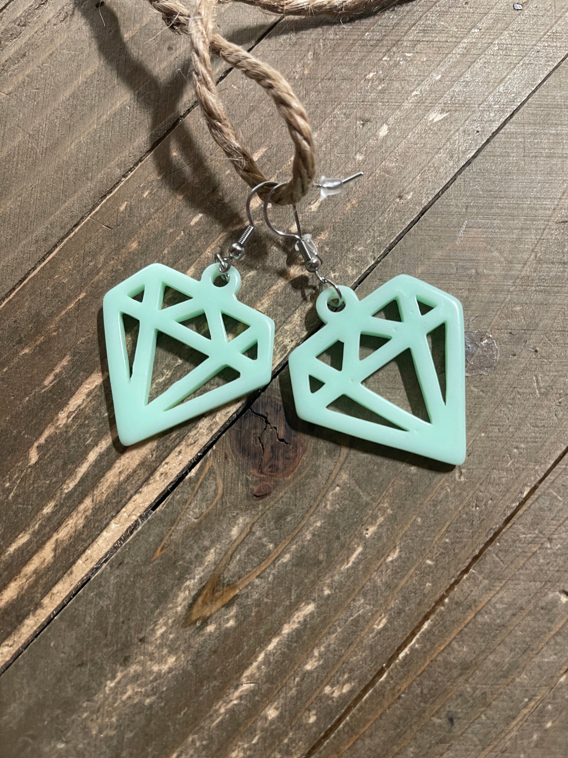 Geometric Acrylic Wire Earrings-4Pink tiful of LOVE