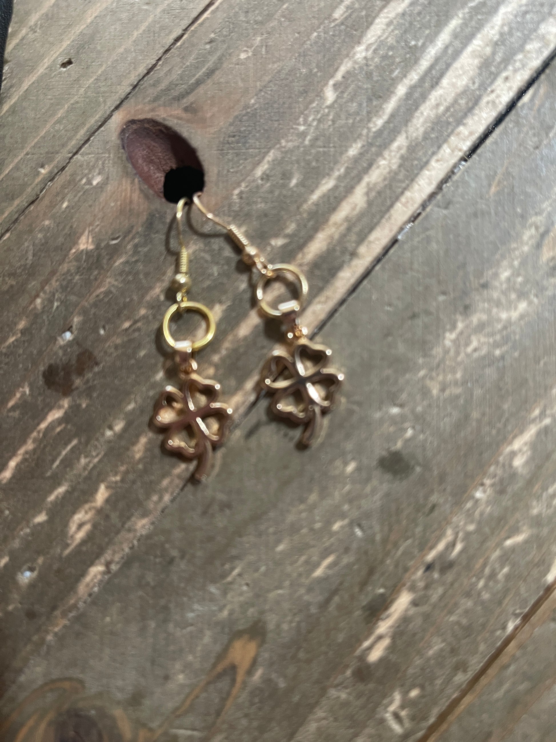 Shamrock charm Wire EarringsPink tiful of LOVE