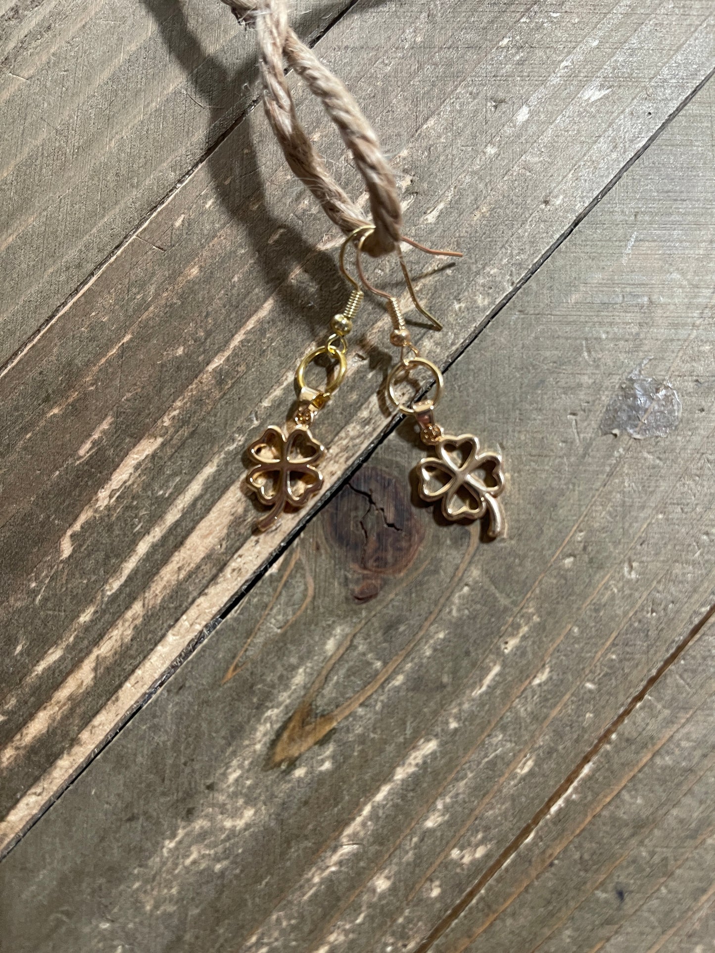 Shamrock charm Wire EarringsPink tiful of LOVE