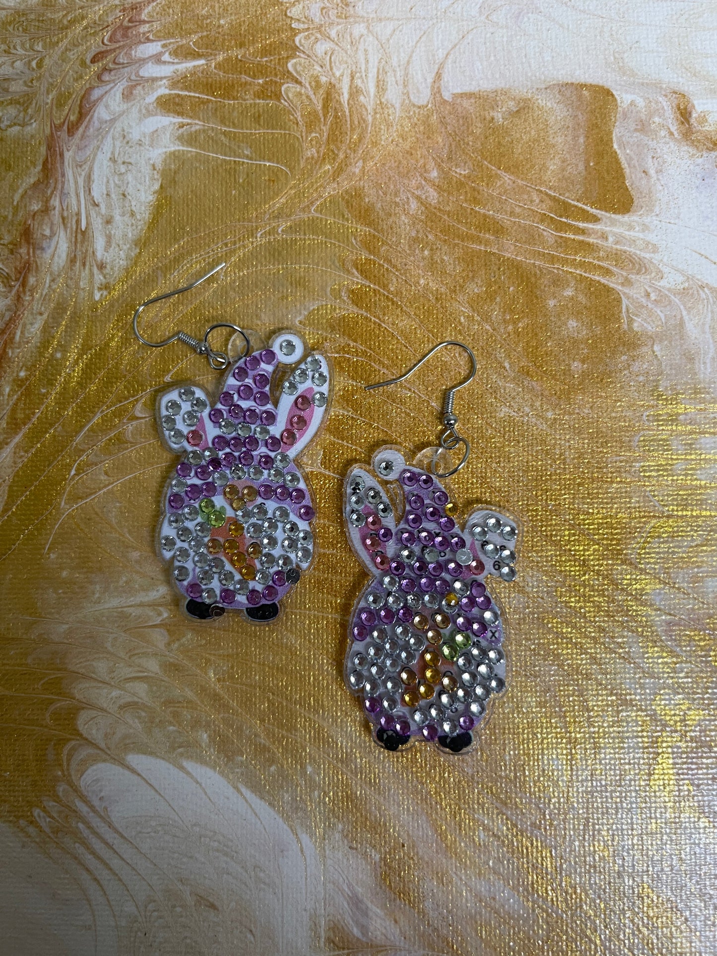 Easter Diamond Painting Wire EarringsPink tiful of LOVE