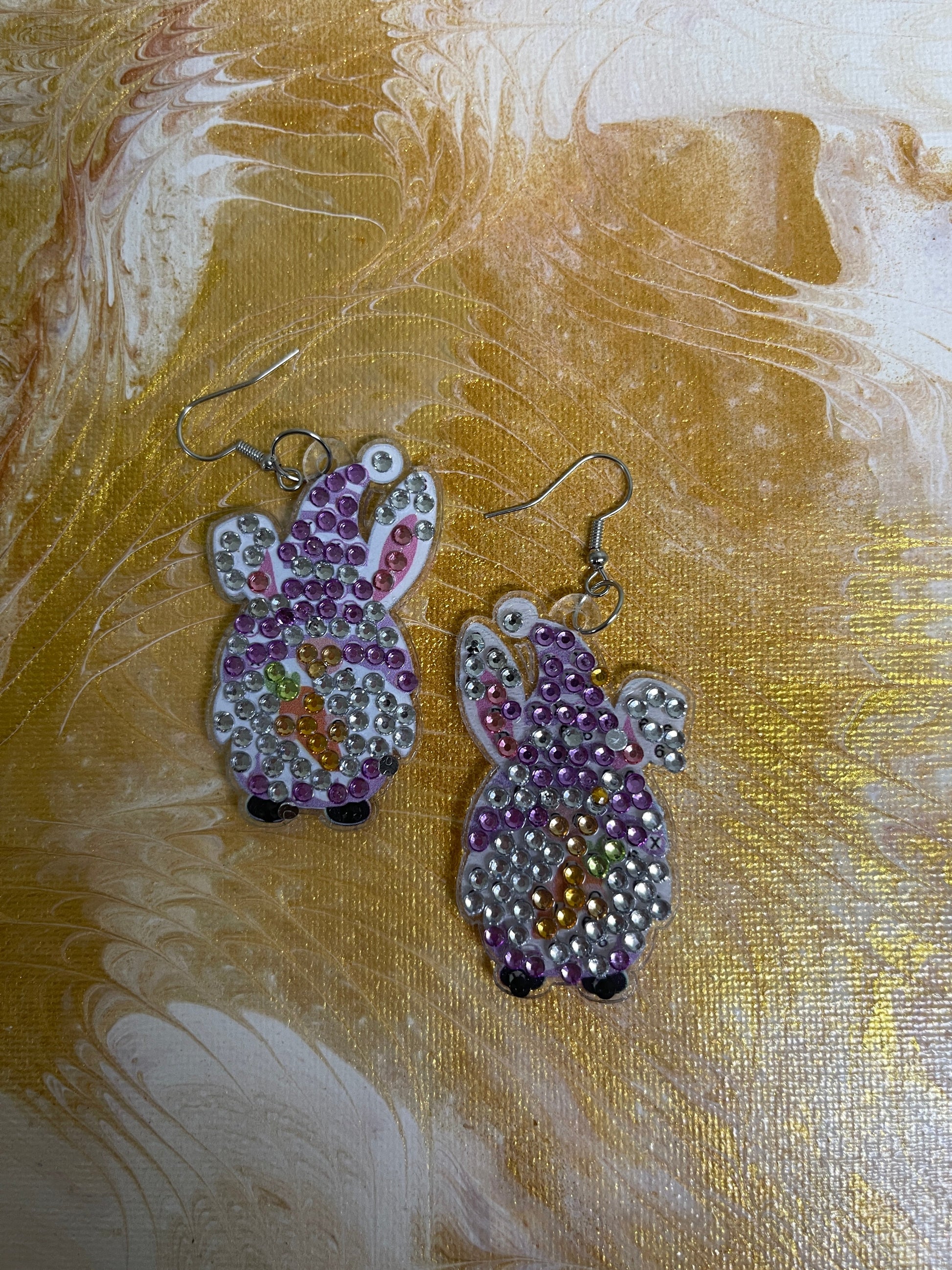 Easter Diamond Painting Wire EarringsPink tiful of LOVE