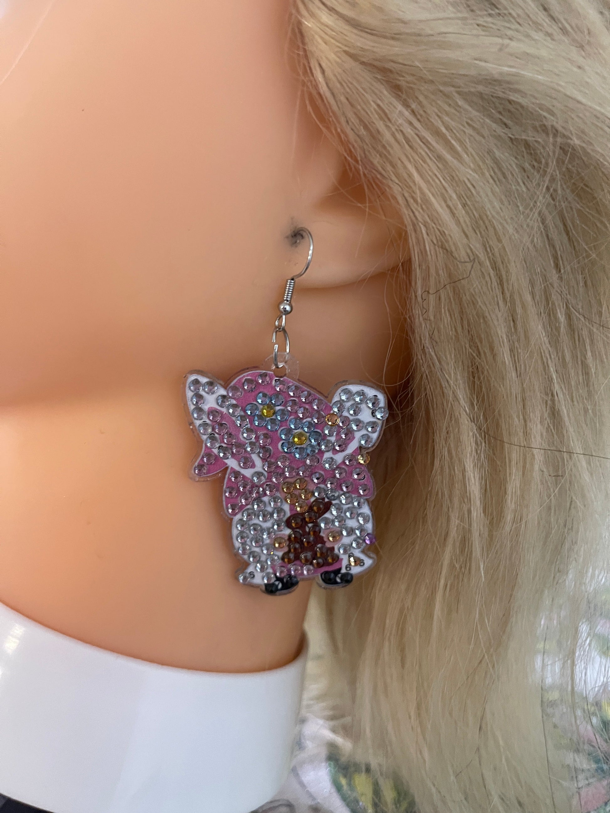 Easter Diamond Painting Wire EarringsPink tiful of LOVE