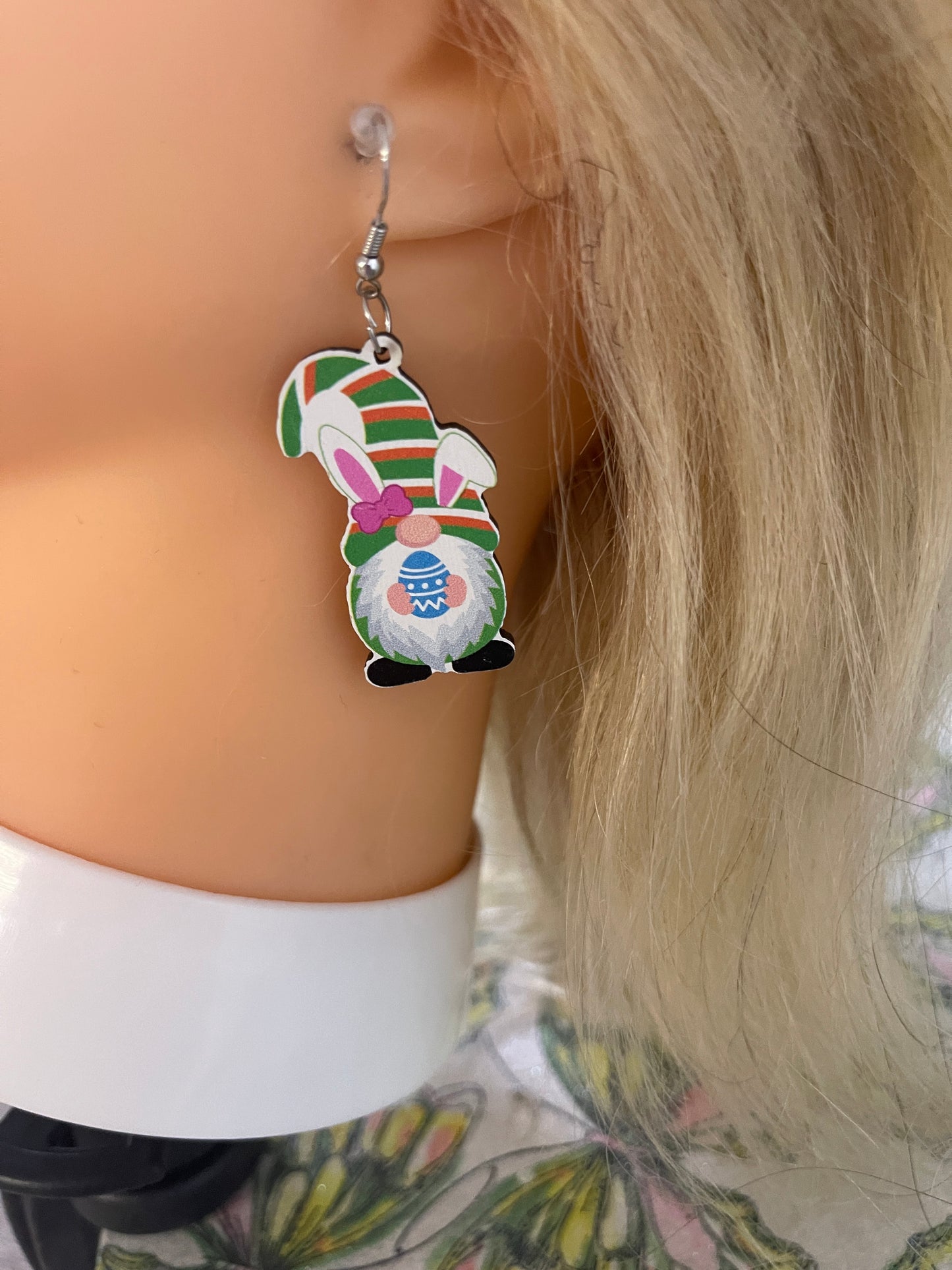 Easter Gnome Wire earringsPink tiful of LOVE
