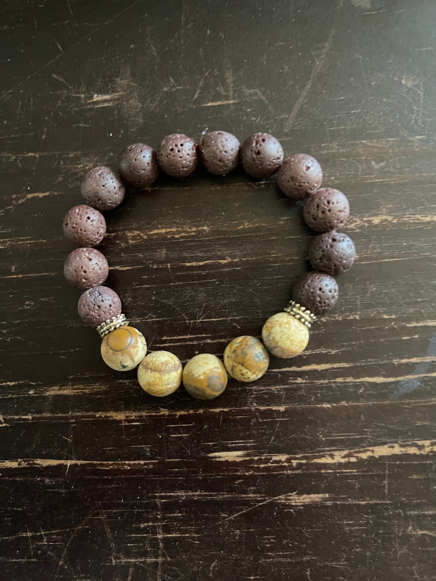 Brown Lava Beaded Elastic/Stretch BraceletPink tiful of LOVE