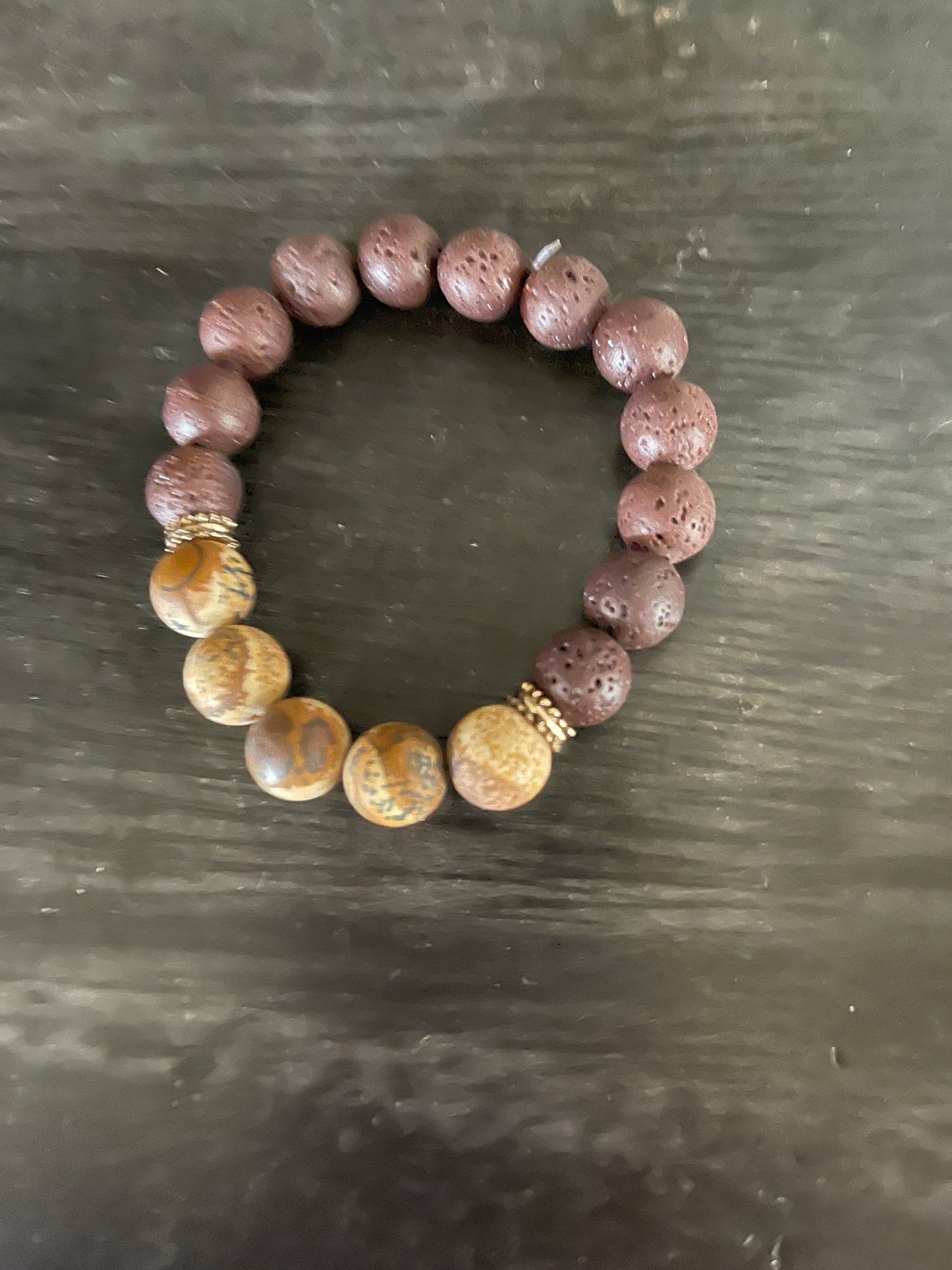 Brown Lava Beaded Elastic/Stretch BraceletPink tiful of LOVE
