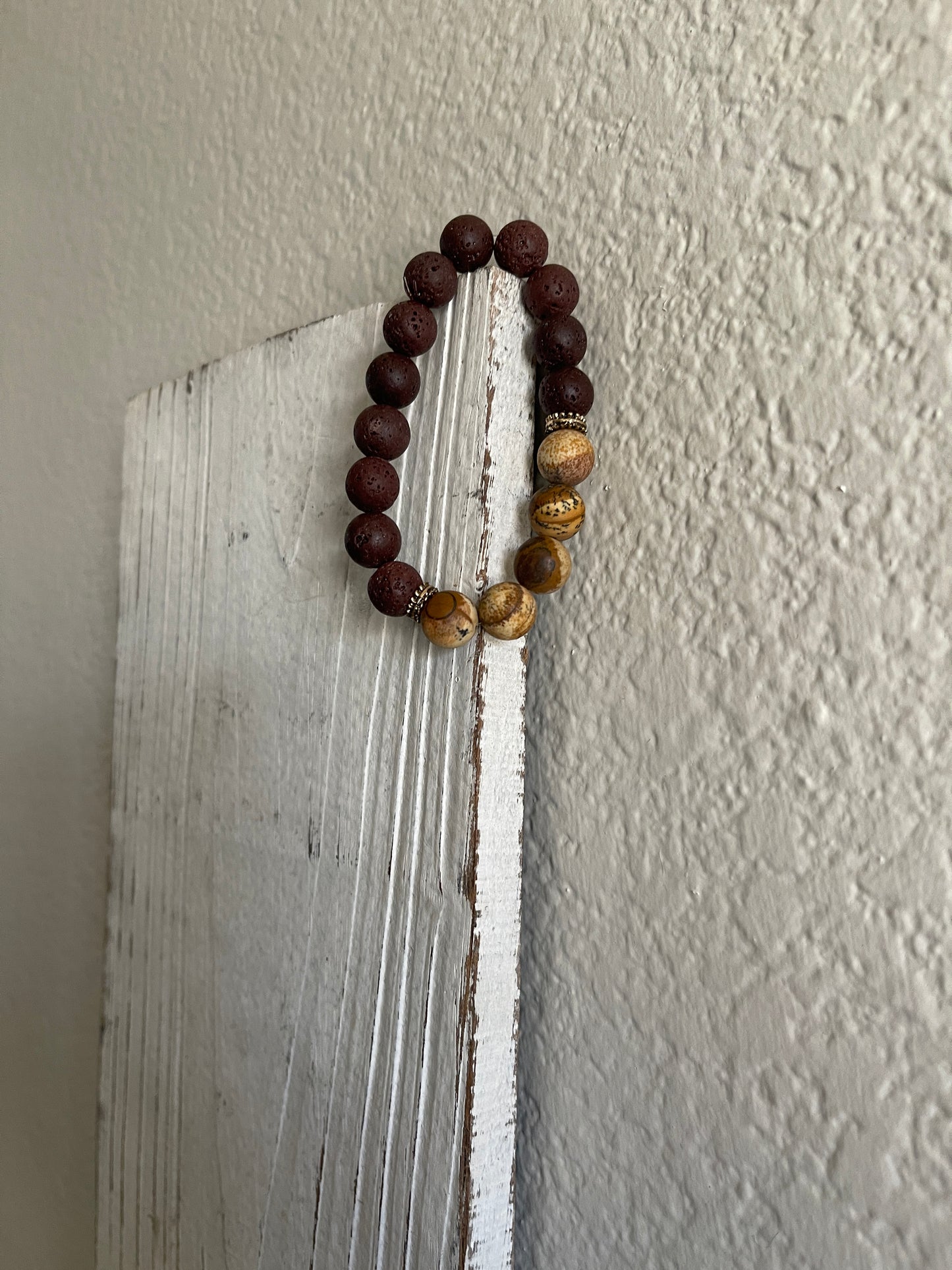 Brown Lava Beaded Elastic/Stretch BraceletPink tiful of LOVE