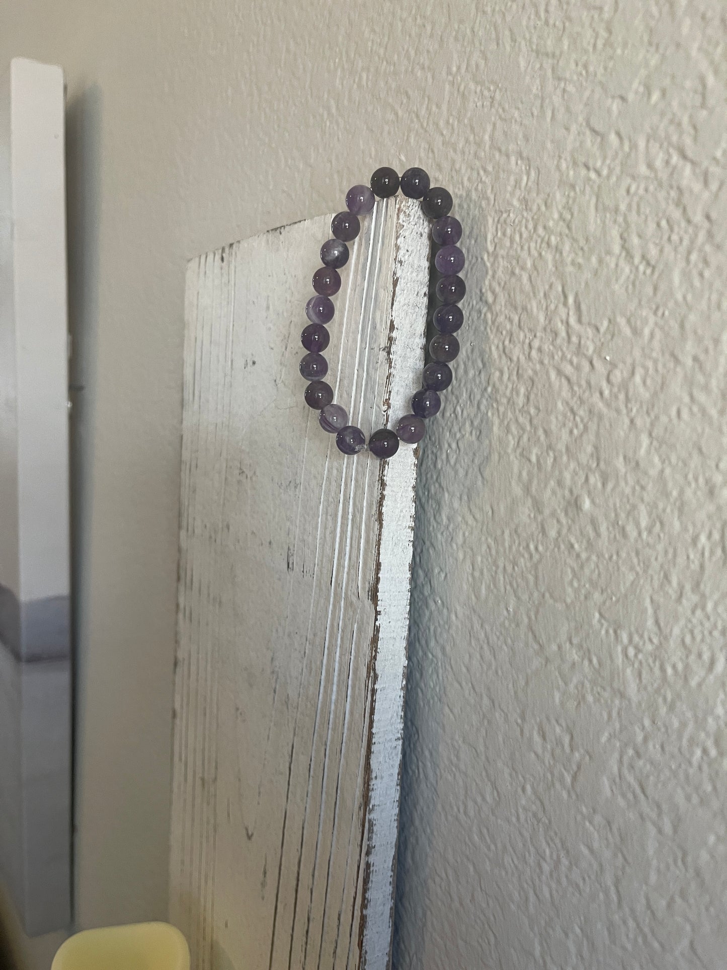Amethyst Round Beaded Elastic/Stretch BraceletPink tiful of LOVE