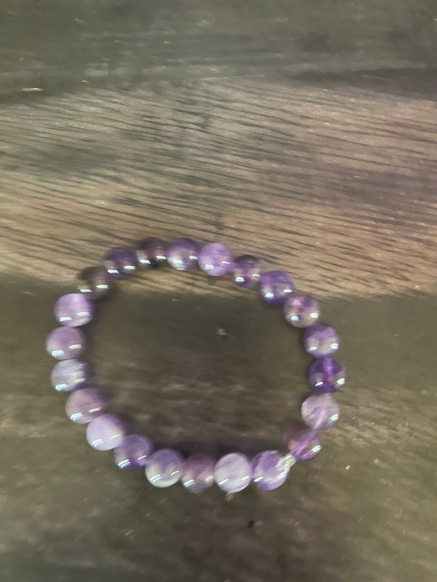 Amethyst Round Beaded Elastic/Stretch BraceletPink tiful of LOVE