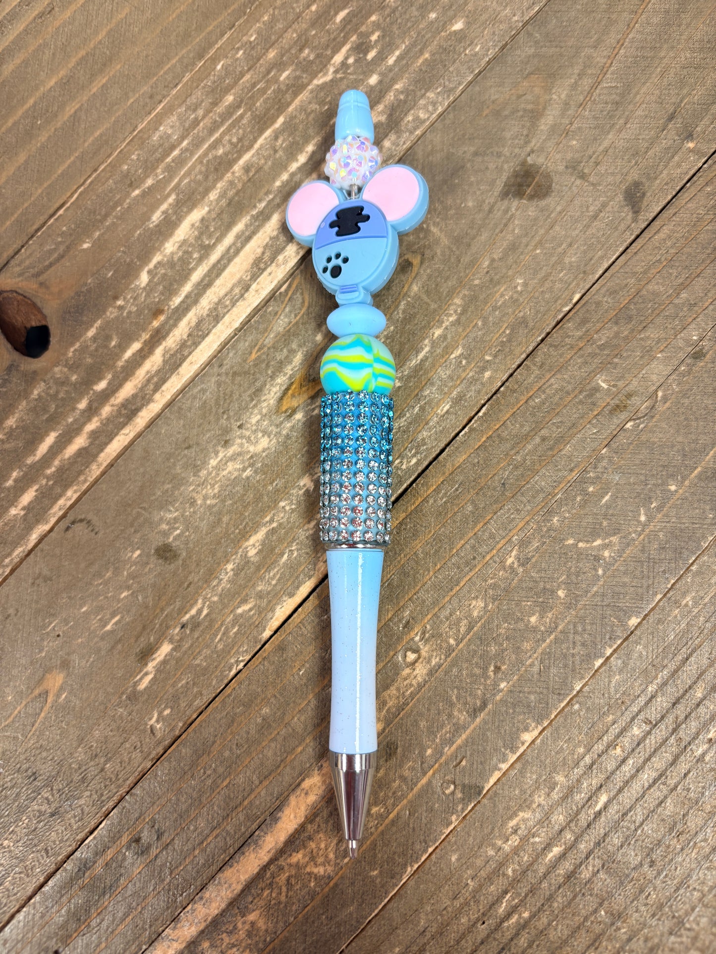 Stitch themed Mouse Beaded Bling Pen – Rhinestone Decorative Pen