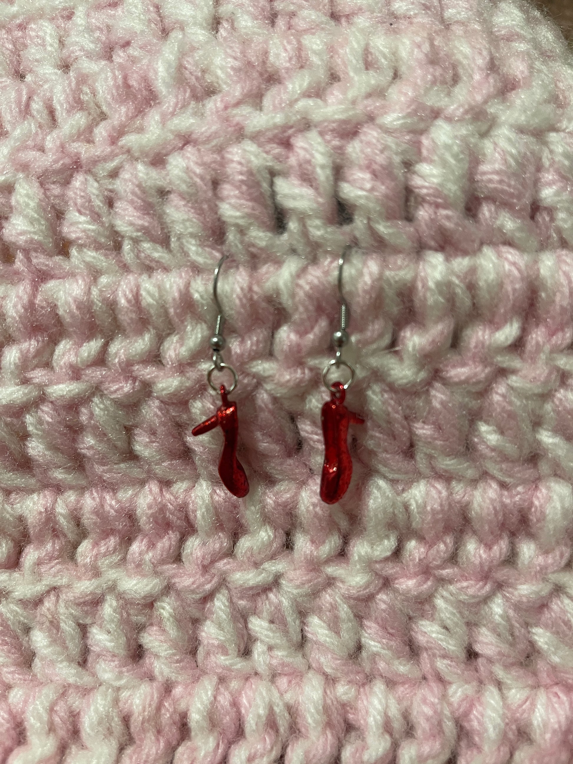 Ruby Red Shoes Charm Wire EarringsPink tiful of LOVE