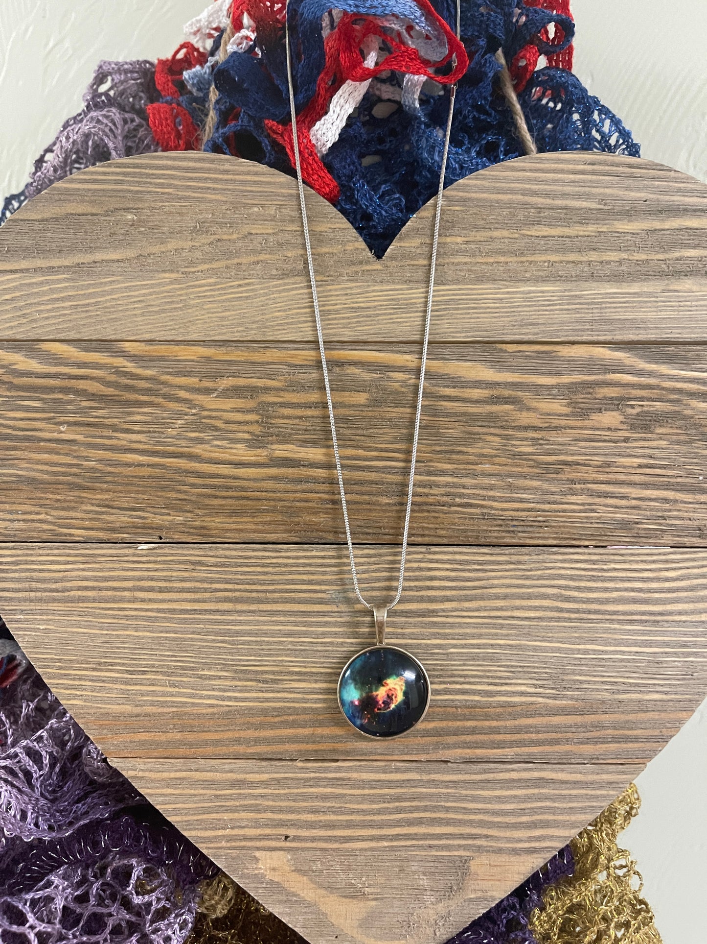 Cosmic Sky Pendant on a Silver ChainPink tiful of LOVE