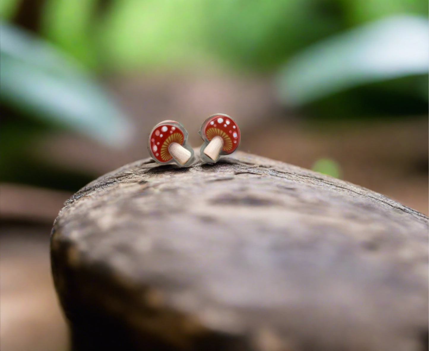 Mushroom Stud EarringsPink tiful of LOVE