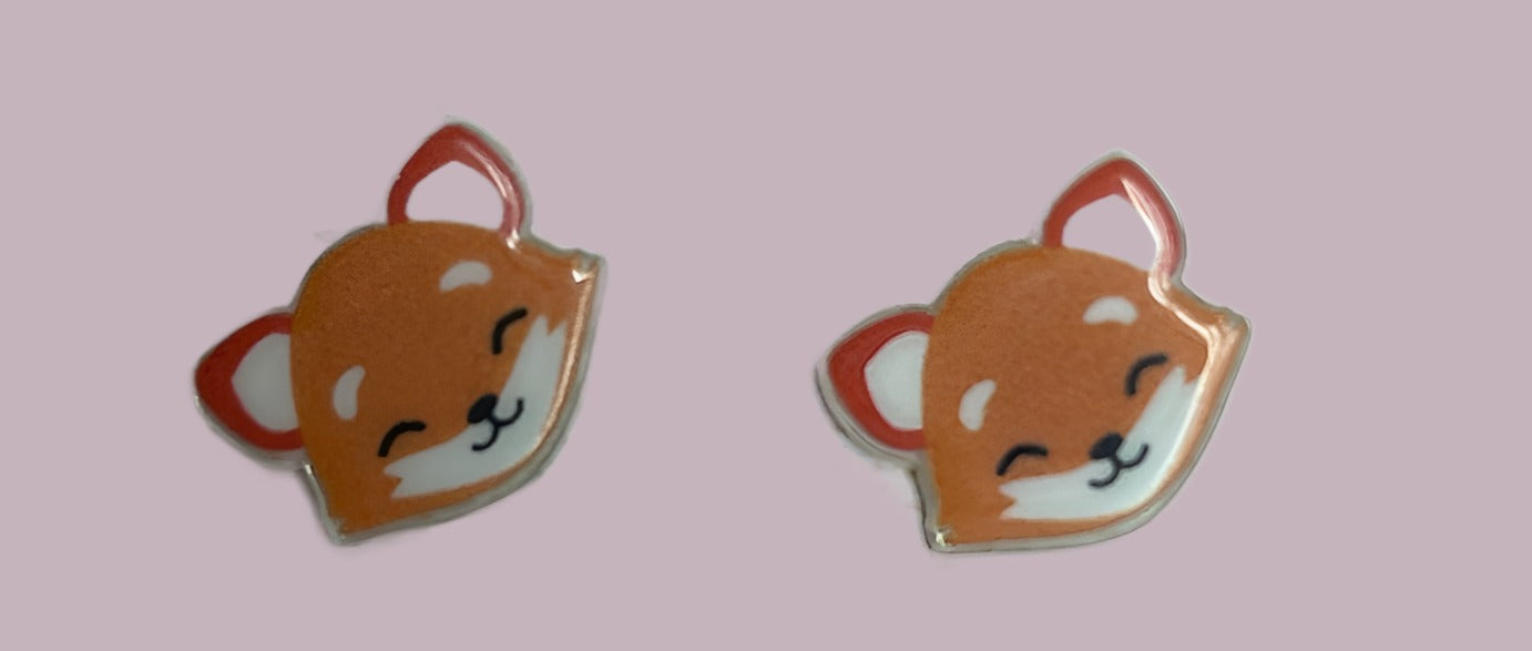 Fox Stud Earrings; sly and playfulPink tiful of LOVE