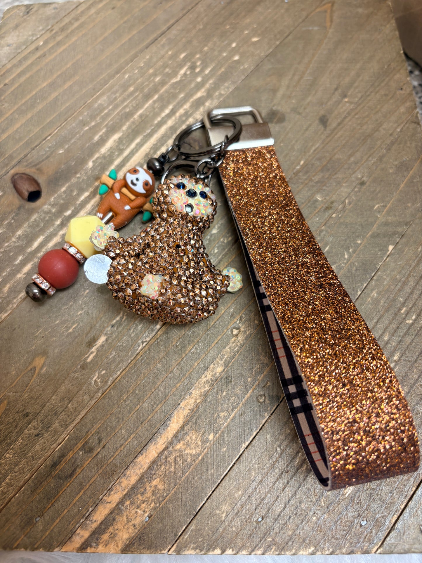 Sloth Wristlet Keychain