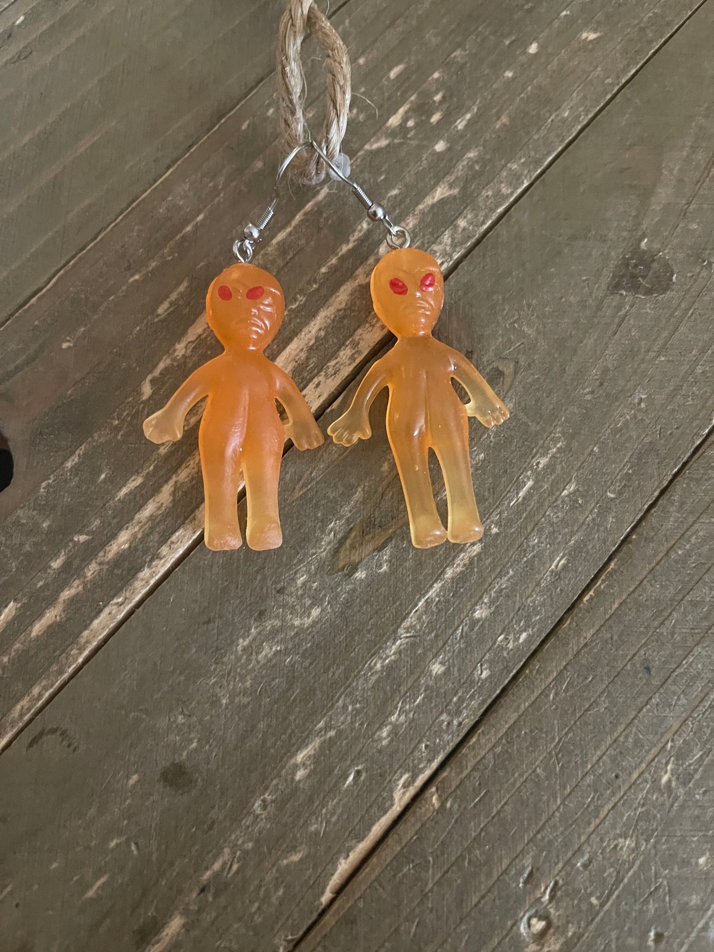 Orange Alien Wire EarringsPink tiful of LOVE