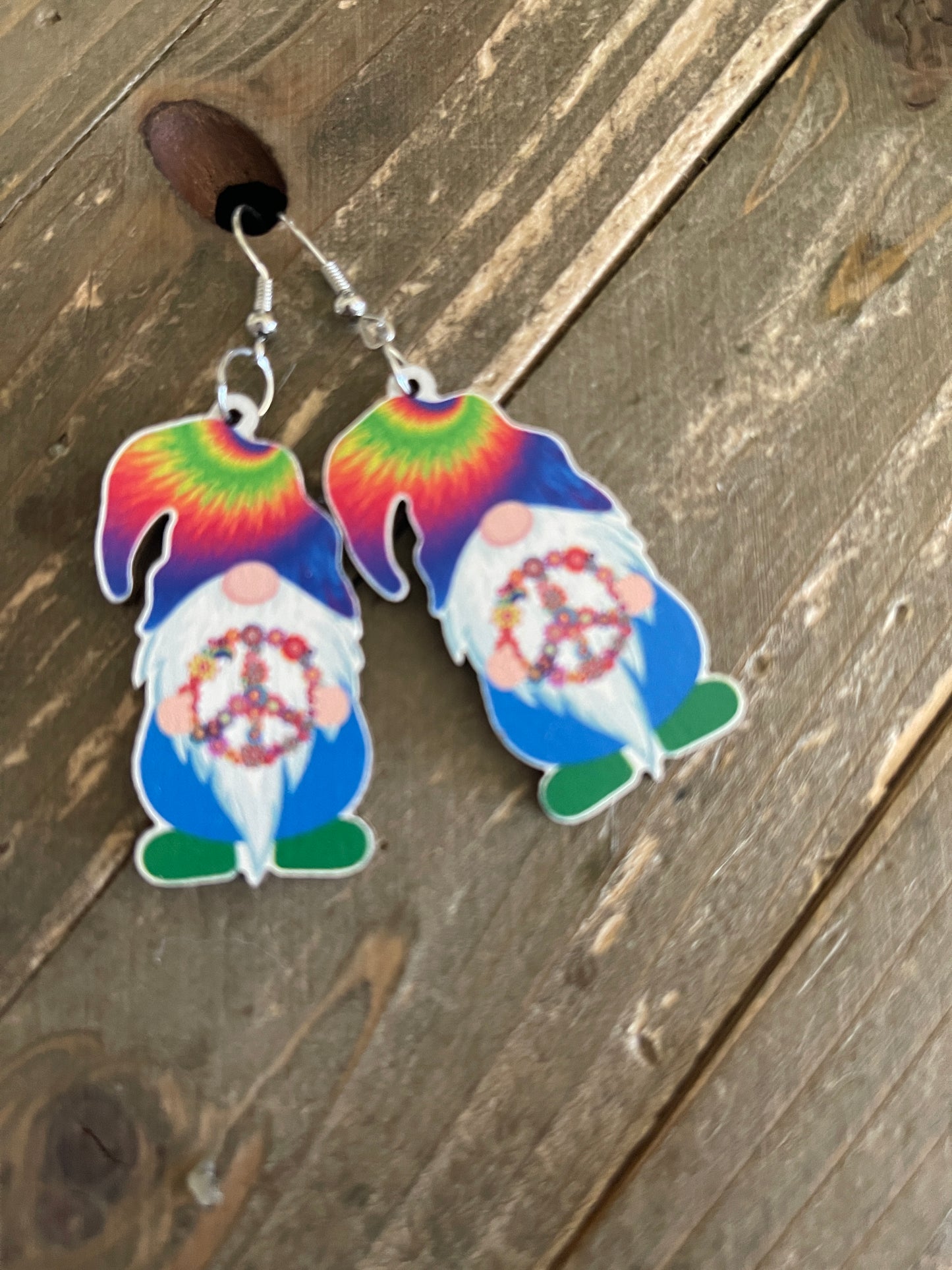 Hippie Gnome Wire earringsPink tiful of LOVE
