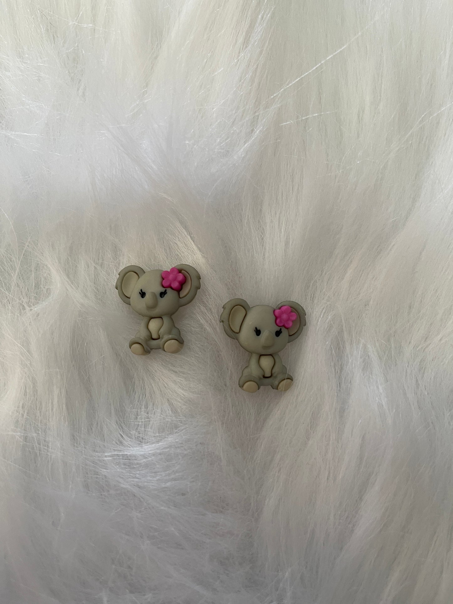 Koala girl with flower Stud EarringsPink tiful of LOVE