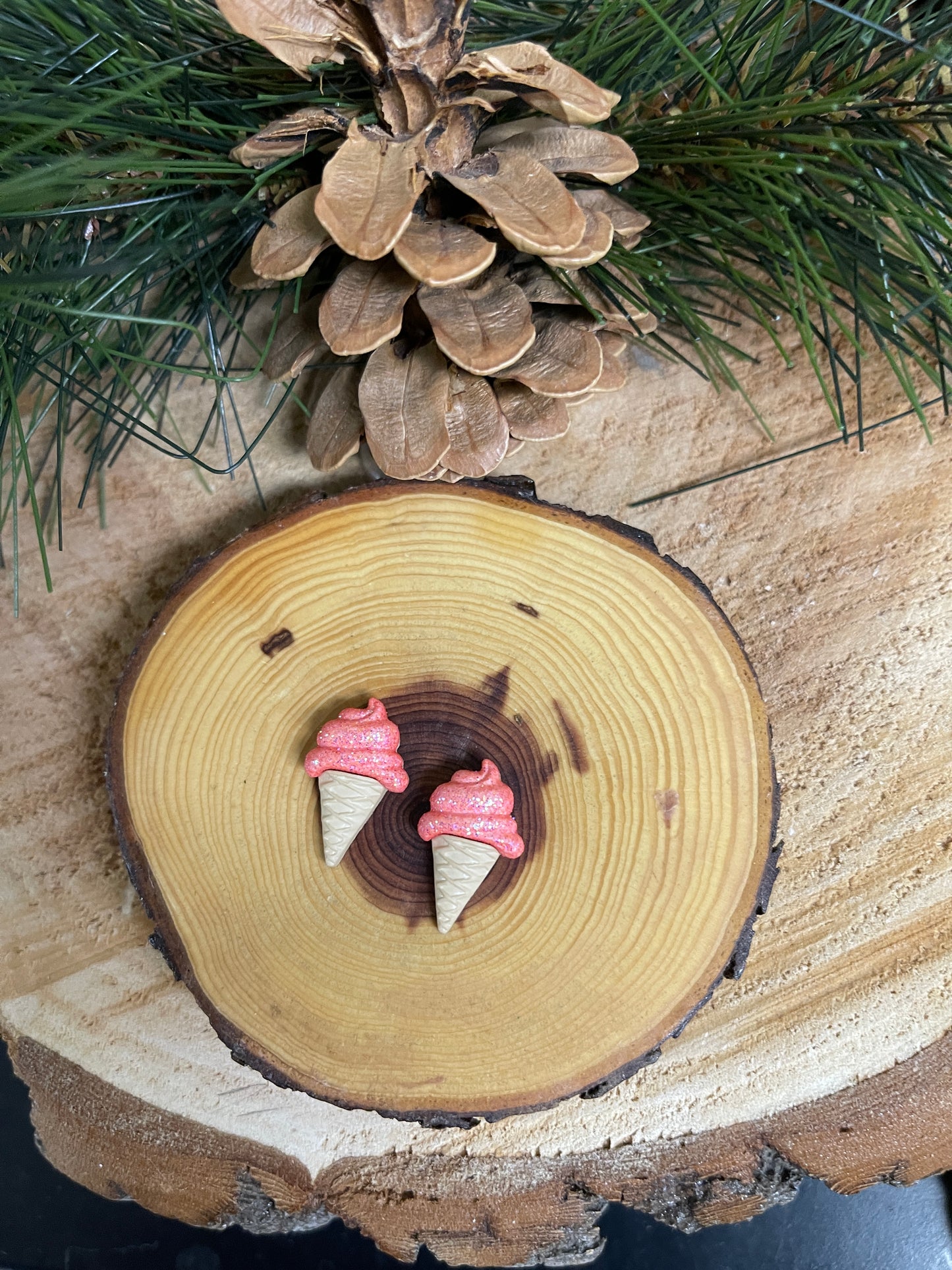 Glitter Ice Cream Treats Post Earrings (6 to choose from)Pink tiful of LOVE