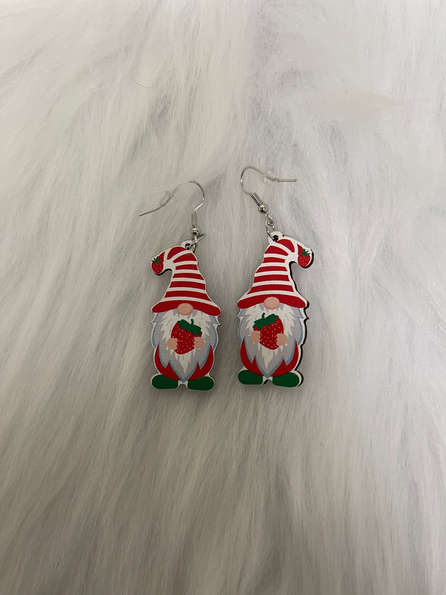Strawberry Gnome Wire earringsPink tiful of LOVE