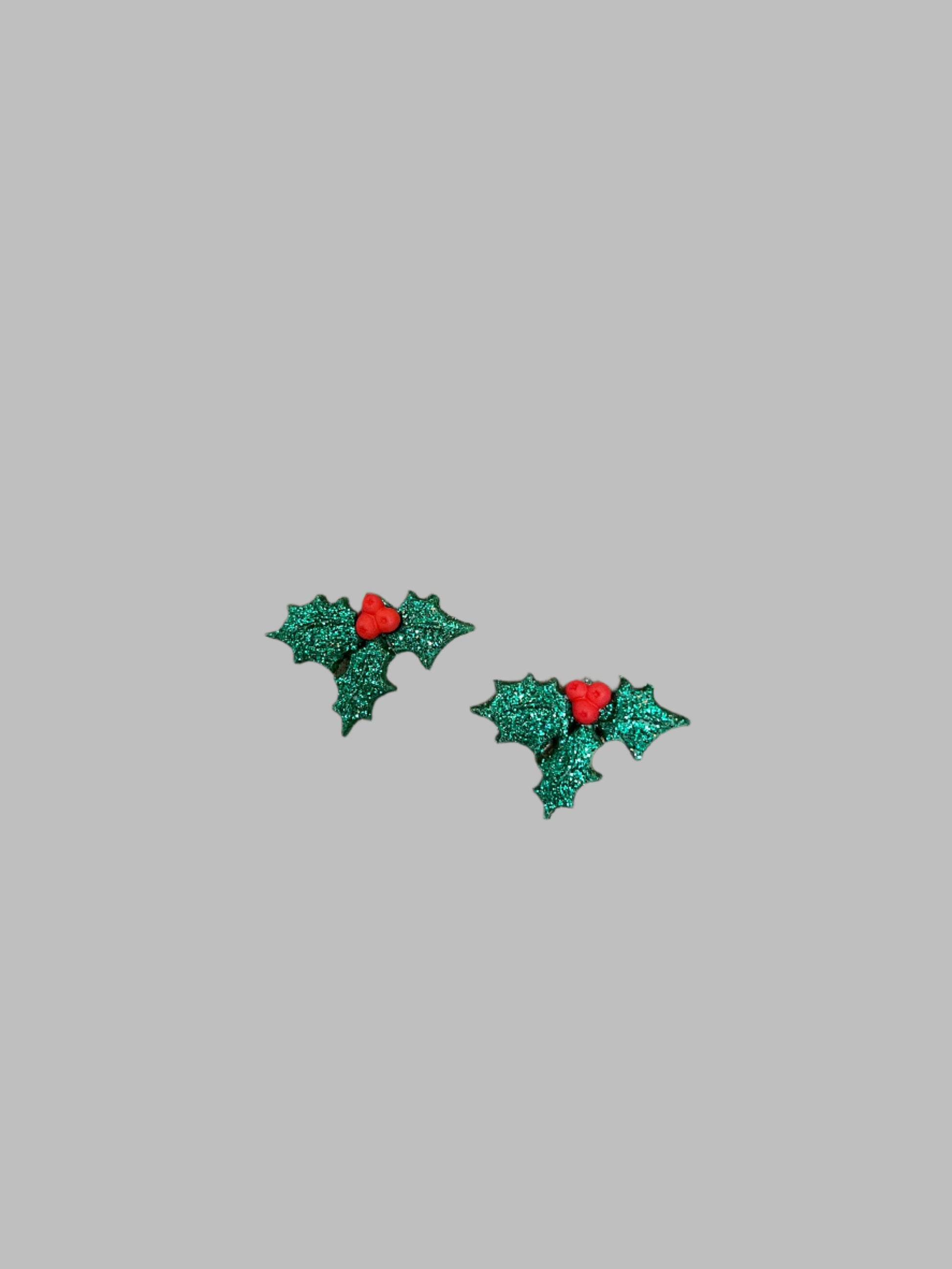 Glitter Holly Stud EarringsPink tiful of LOVE