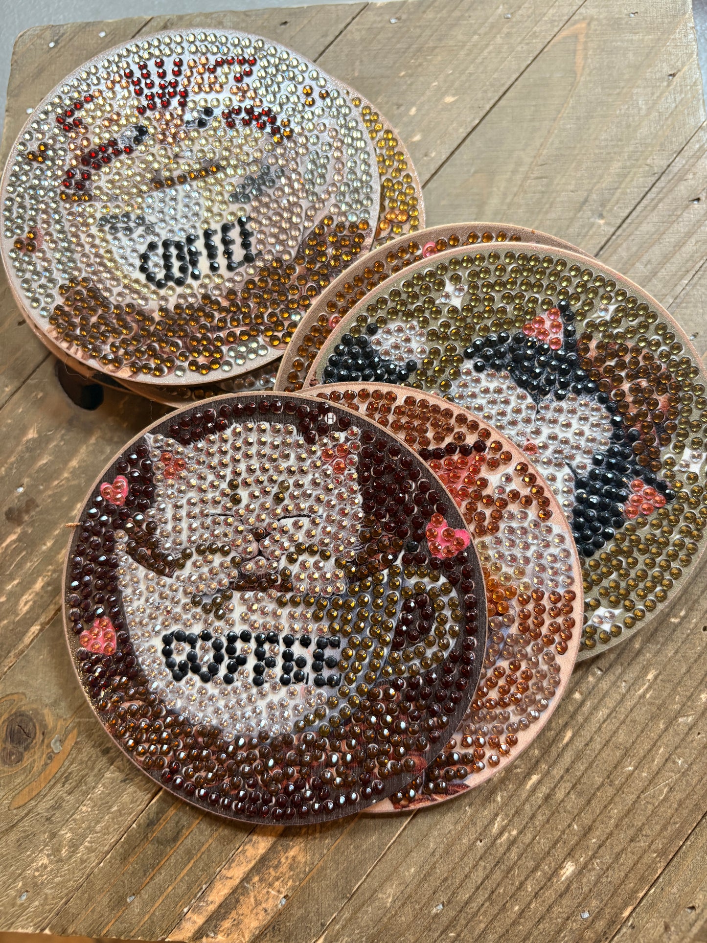 Kitty + Coffee Diamond Art Coaster Set (Set of 8)