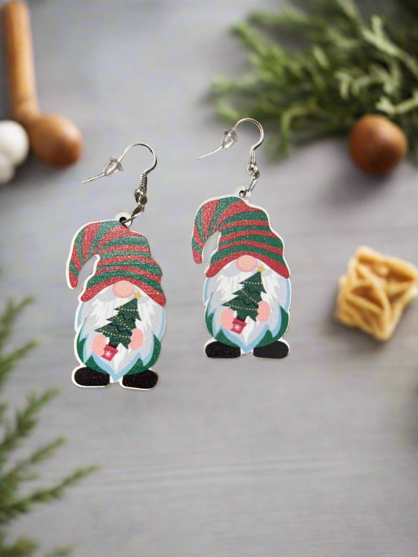 Christmas Tree Gnome Wire earringsPink tiful of LOVE