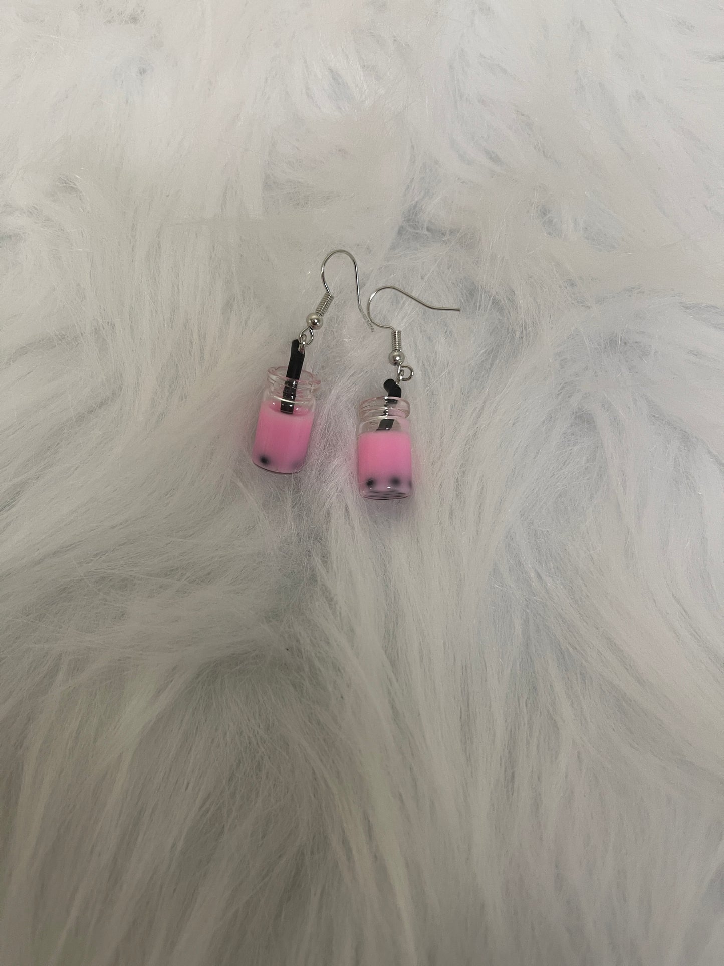 Bubble Tea charm Wire EarringPink tiful of LOVE