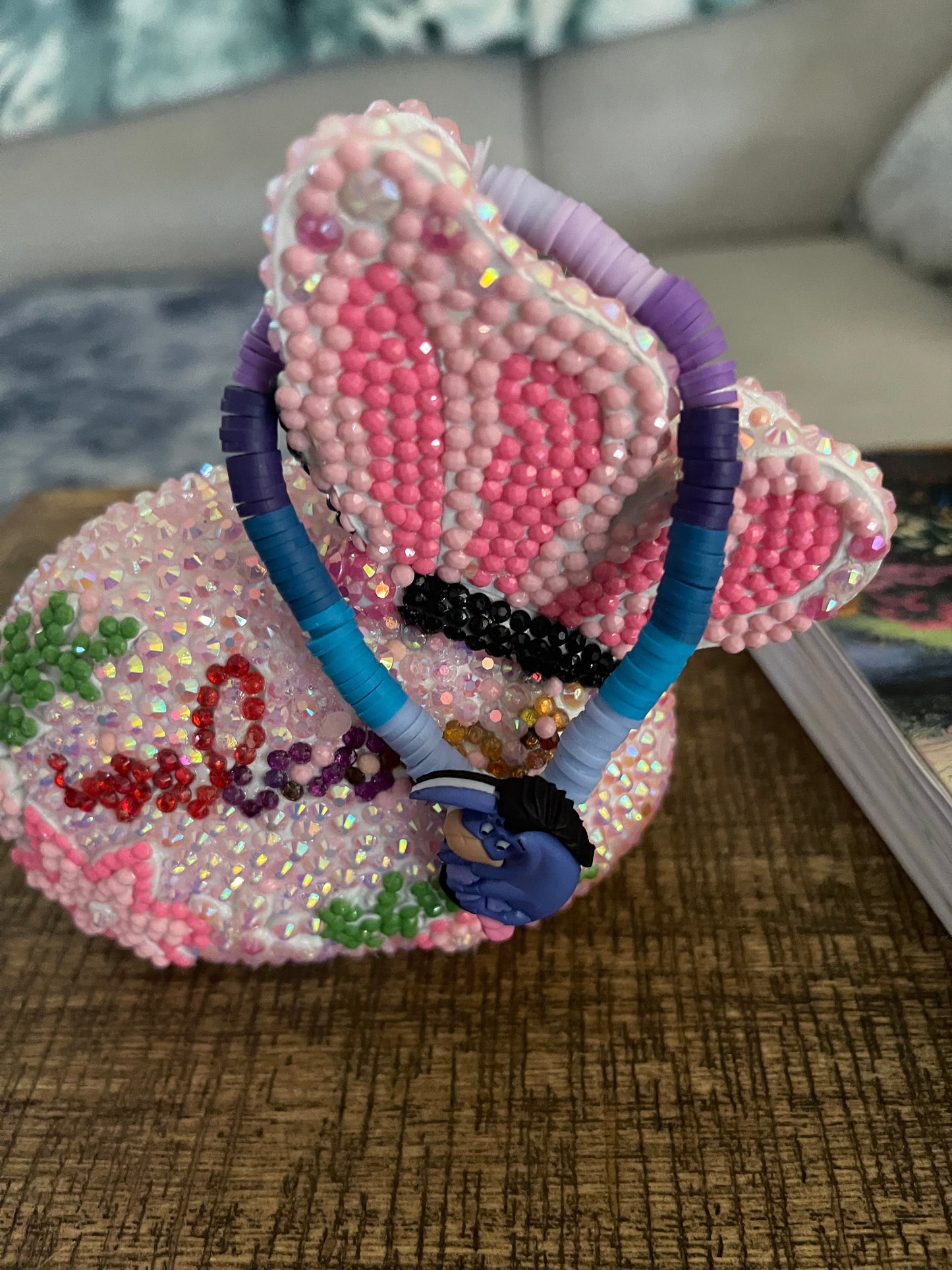 Blue and Purple Clay Beaded with Eeyore Elastic/Stretch BraceletPink tiful of LOVE