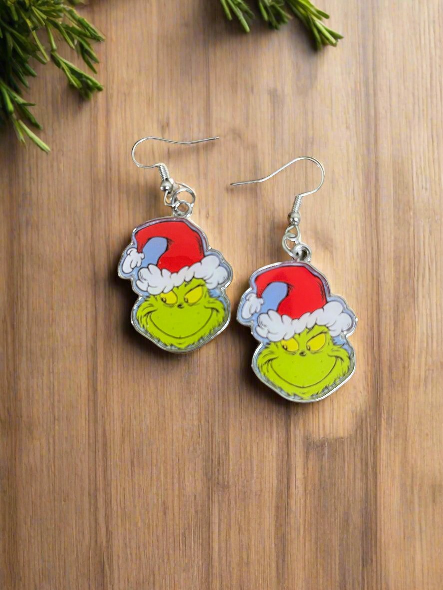 The Grinch Wire EarringsPink tiful of LOVE