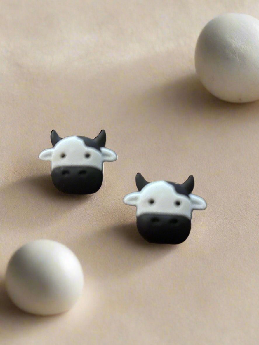 Cow head Post EarringsPink tiful of LOVE