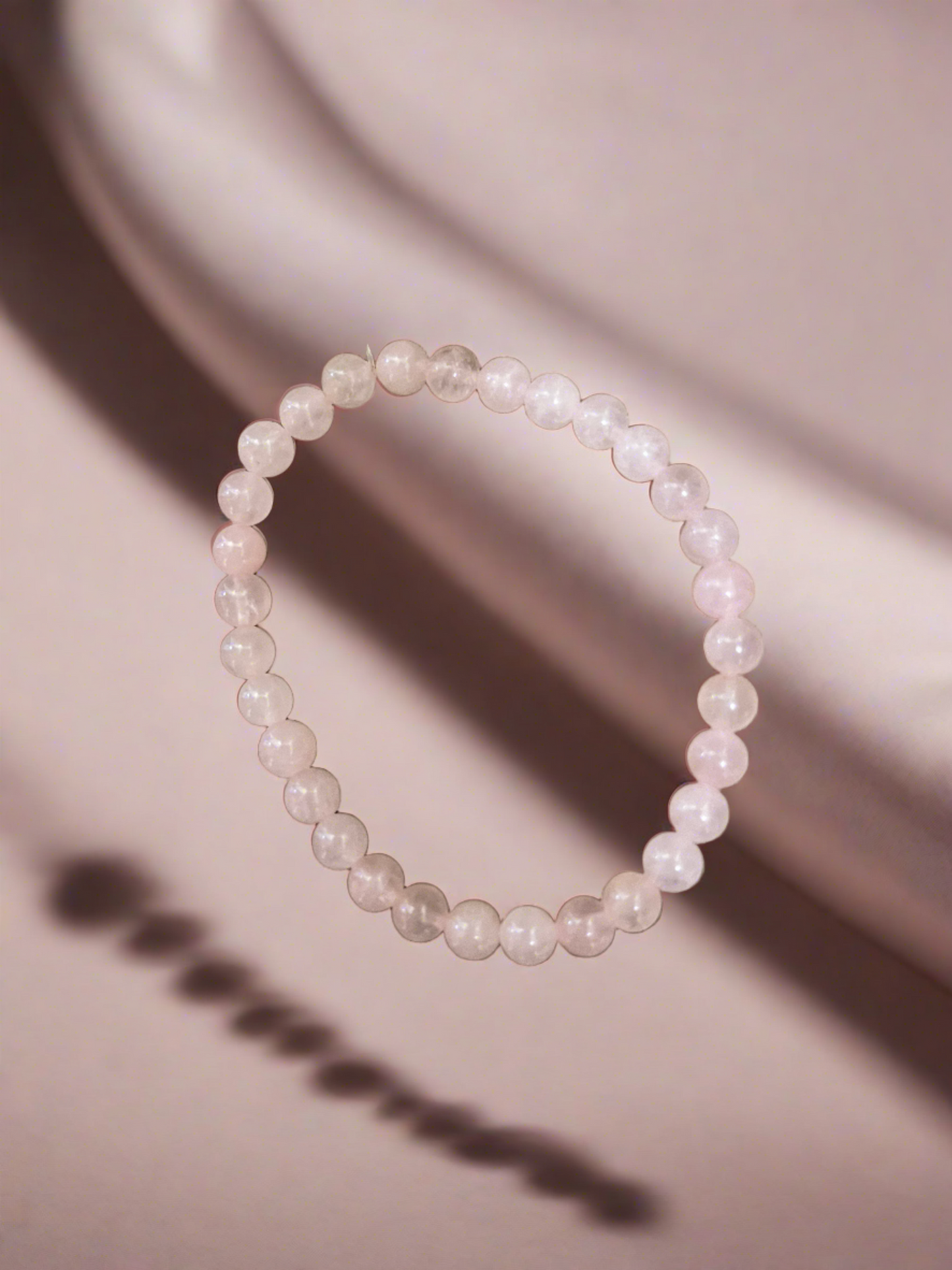 Madagascar Rose Quartz Beaded Elastic/Stretch BraceletPink tiful of LOVE