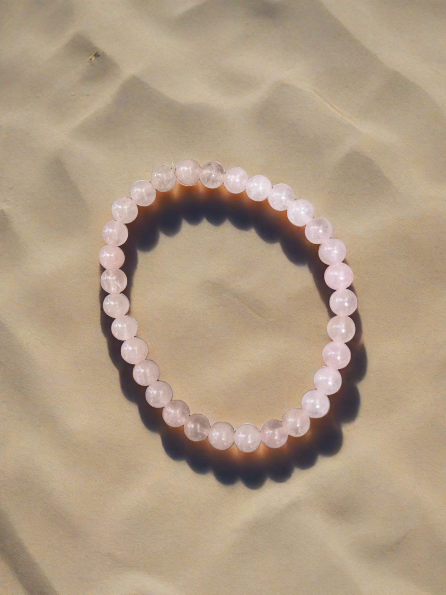 Madagascar Rose Quartz Beaded Elastic/Stretch BraceletPink tiful of LOVE
