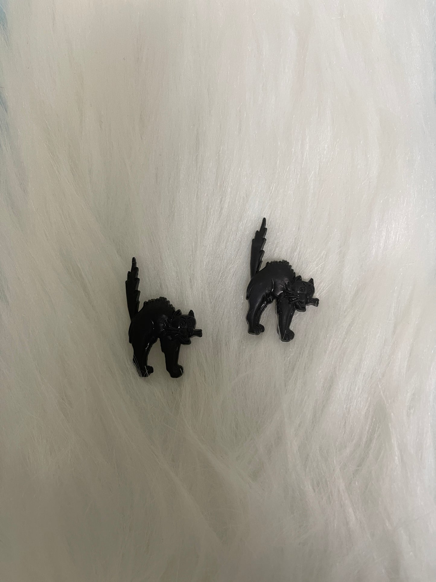 Scary Black Cat Stud EarringsPink tiful of LOVE