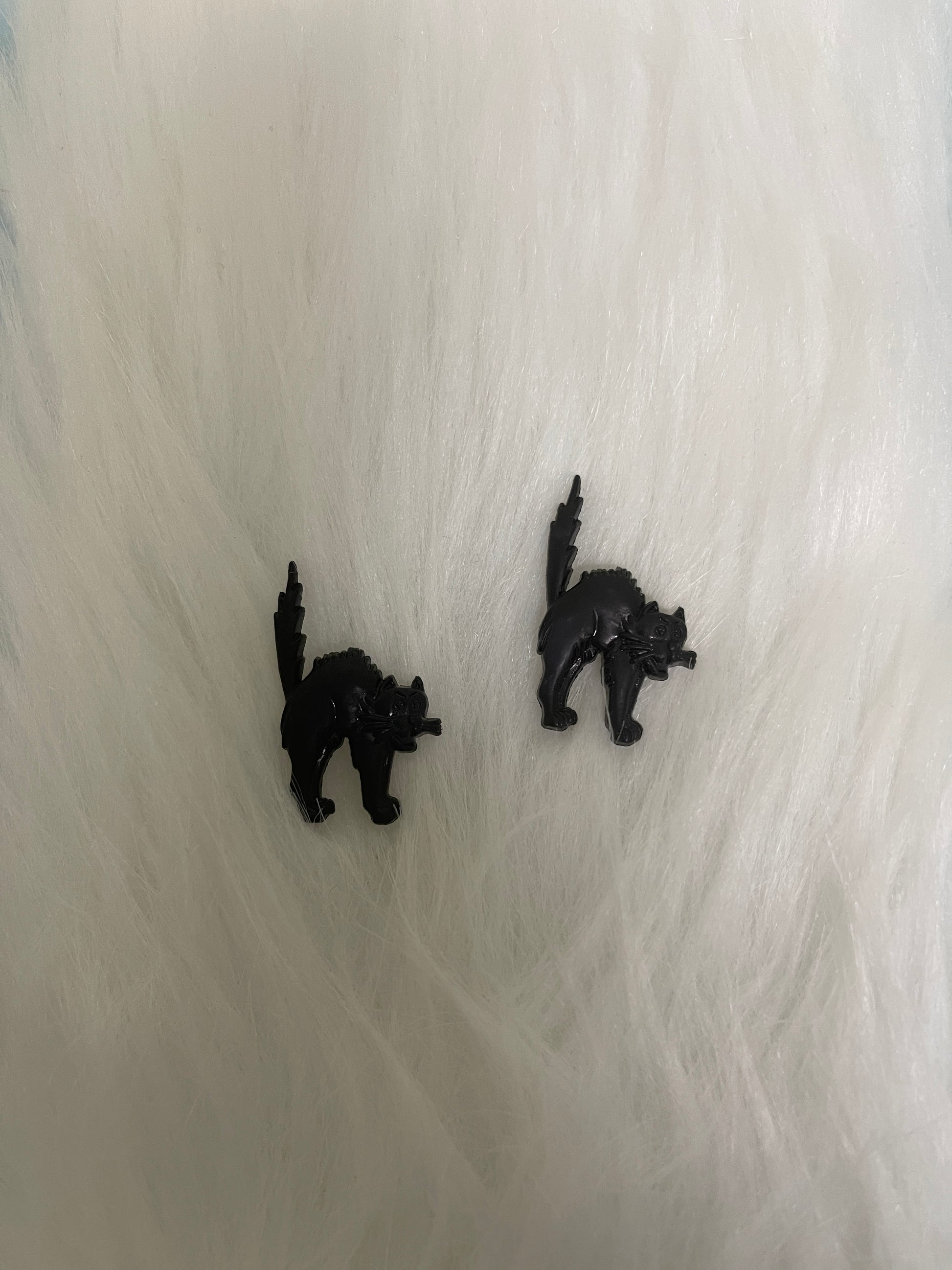 Scary Black Cat Stud EarringsPink tiful of LOVE