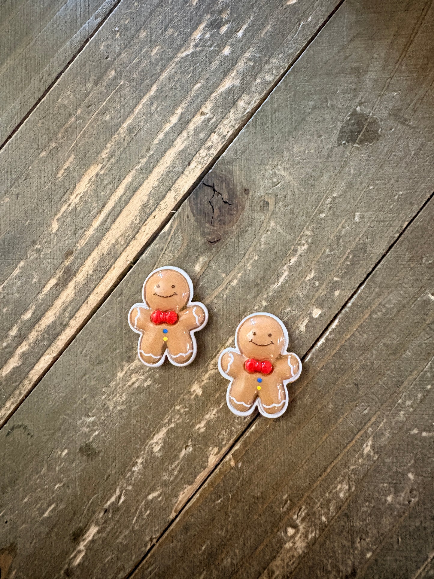 Gingerbread Men Stud Earrings