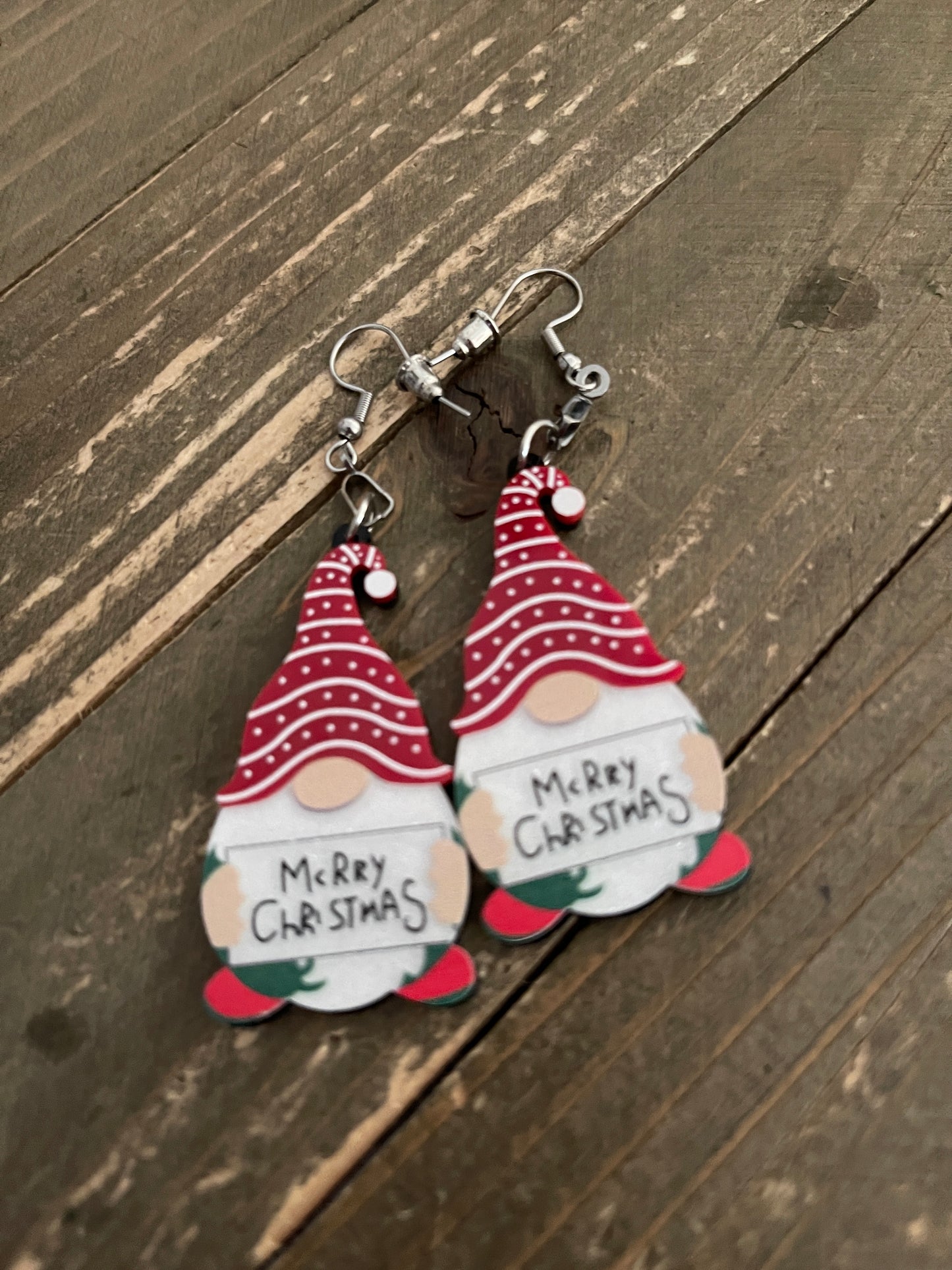 Christmas Gnome Wire EarringsPink tiful of LOVE