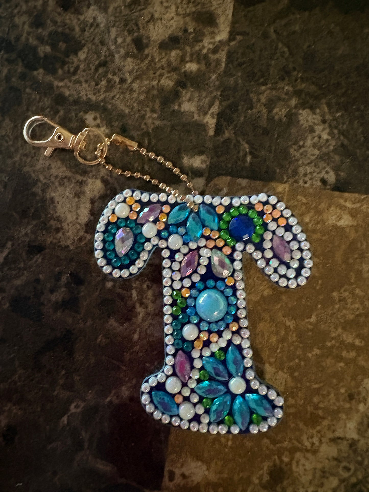 Diamond ART Letters of the Alphabet Key chain or OrnamentsPink tiful of LOVE