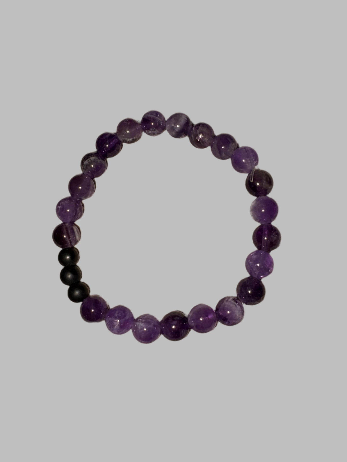 Purple Round Agate Beaded Elastic/Stretch BraceletPink tiful of LOVE