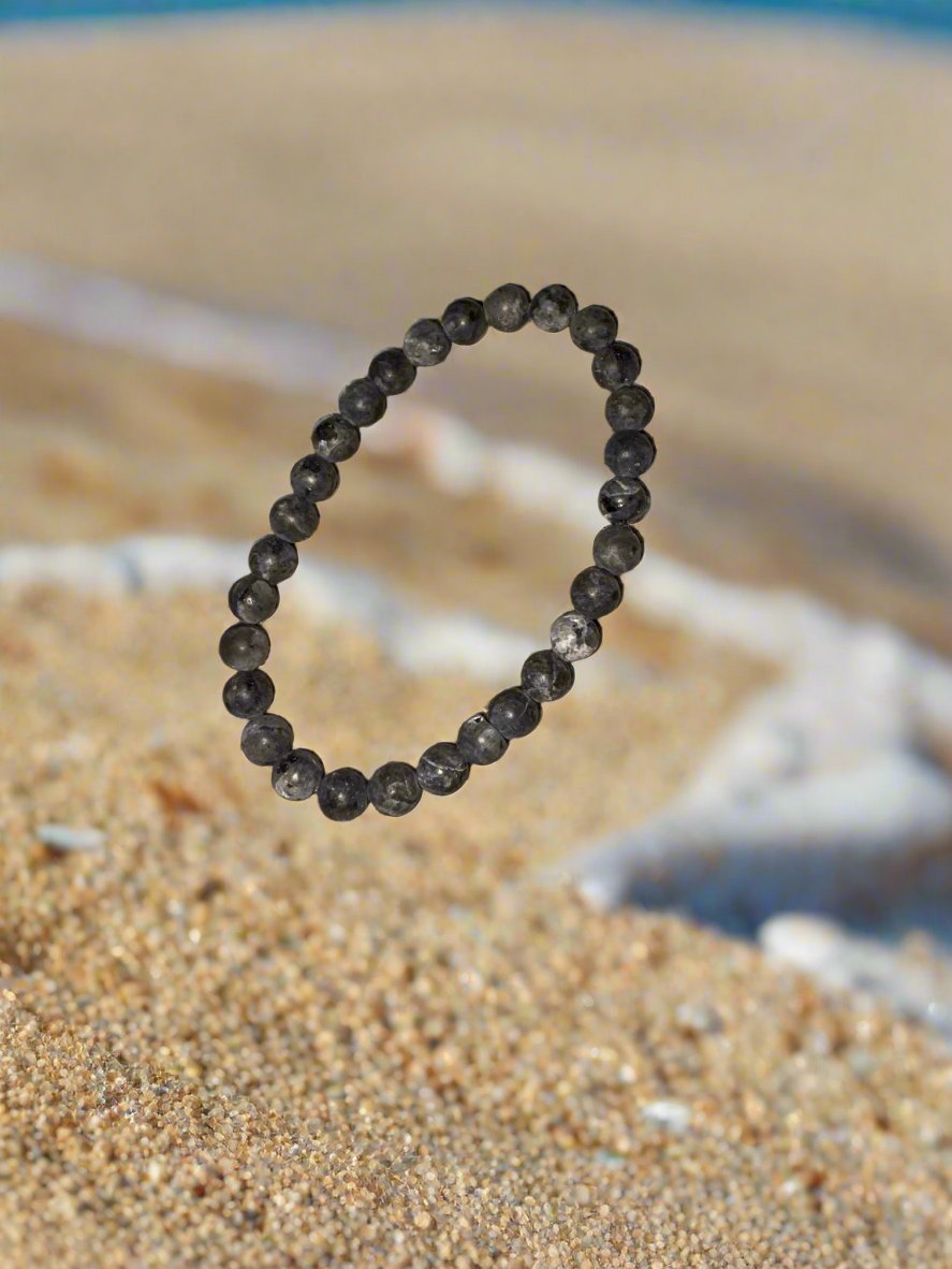 Labradorite (4mm) gemstone beaded Stretch braceletPink tiful of LOVE