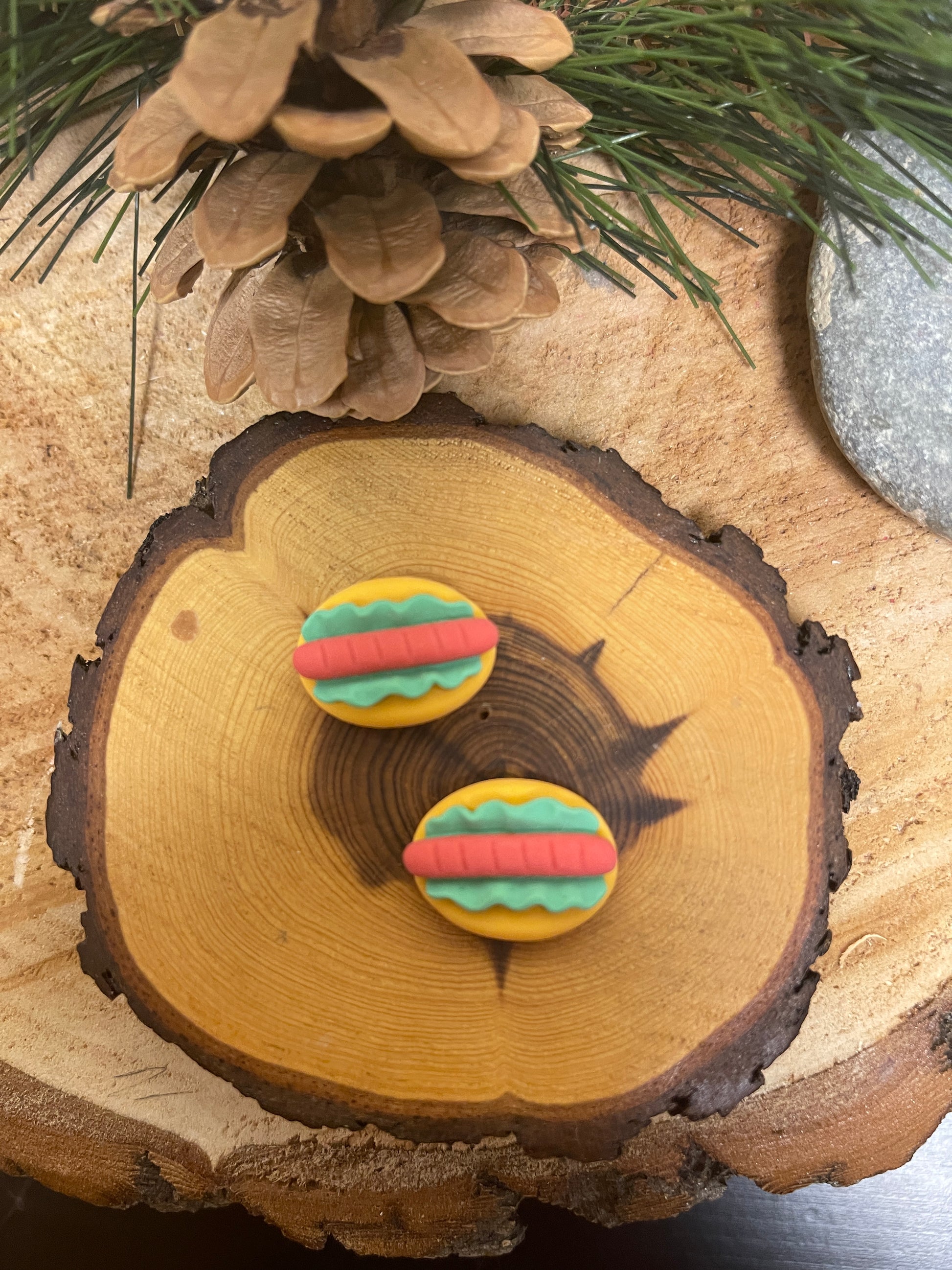 Party Food Stud Earring (6 snacks to choose)Pink tiful of LOVE