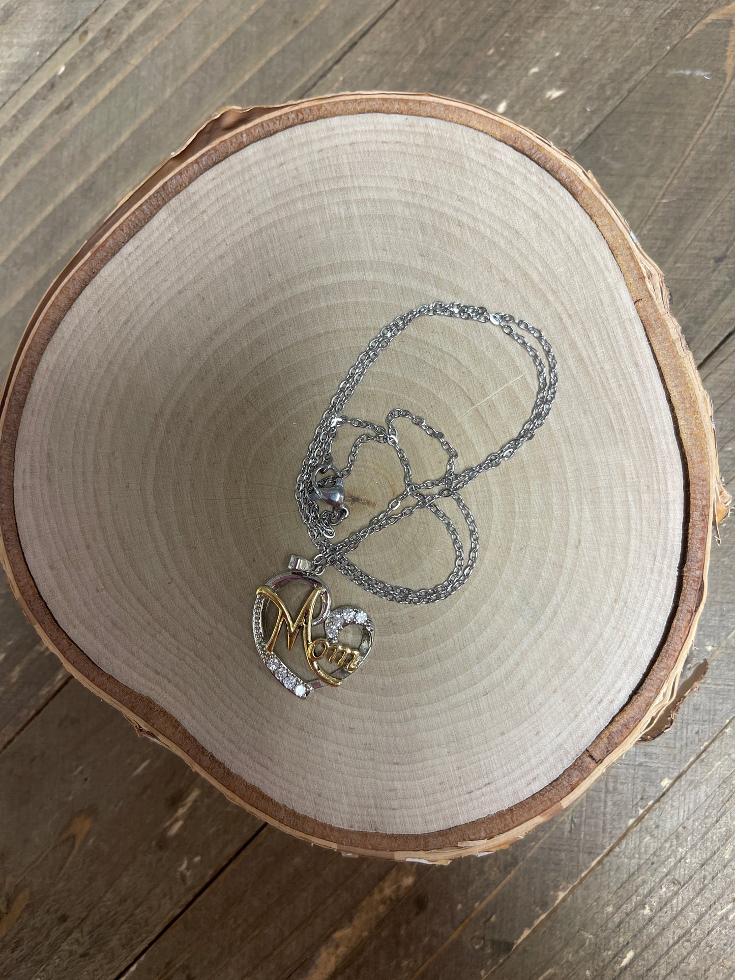 Mother's Day Pendant on a Silver chain NecklacePink tiful of LOVE