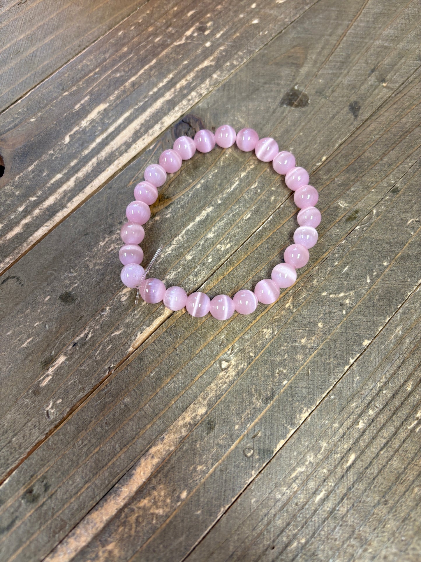 Cat's Eye Light Pink beaded Stretch braceletPink tiful of LOVE