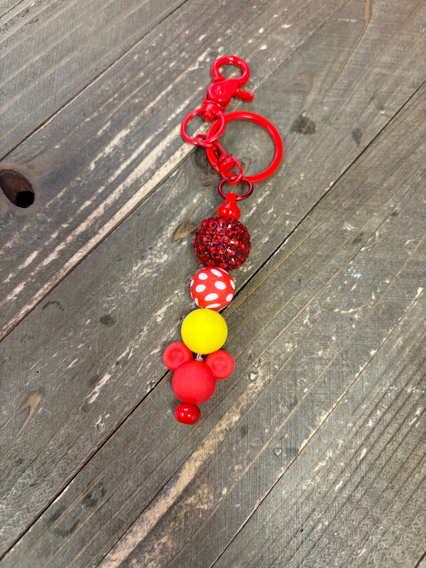 Beadable Key Chains; assorted designs (6 to choose from)